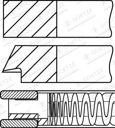 Set segmenti piston GOETZE ENGINE 08-427800-00