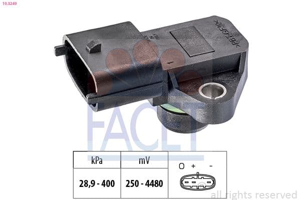 senzor presiune aer FACET Made in Italy - OE Equivalent 10.3249