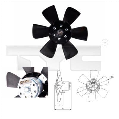 Ventilator, radiator TYC 837-0007