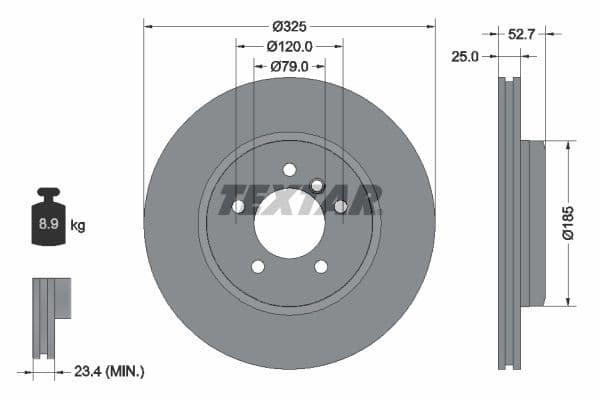 Disc frana TEXTAR PRO+ 92106905