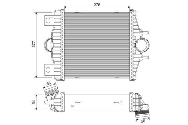 Intercooler, compresor VALEO 818384
