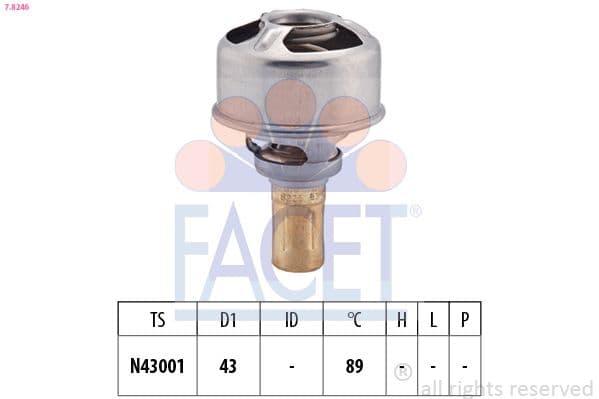 termostat,lichid racire FACET 7.8246