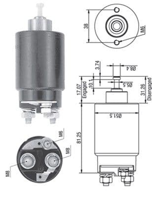 Solenoid, electromotor MAGNETI MARELLI 940113050264