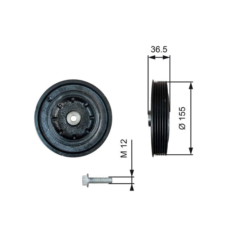 Fulie curea, arbore cotit GATES DriveAlign™ TVD1128A