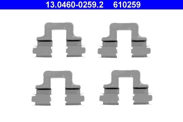 Set accesorii, placute frana ATE 13.0460-0259.2
