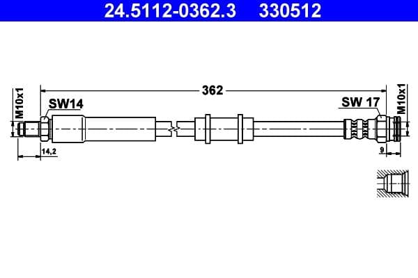 Furtun frana ATE 24.5112-0362.3
