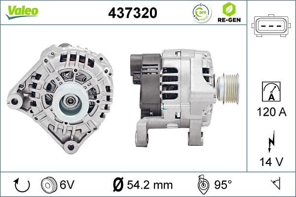 Generator / Alternator VALEO RE-GEN REMANUFACTURED 437320