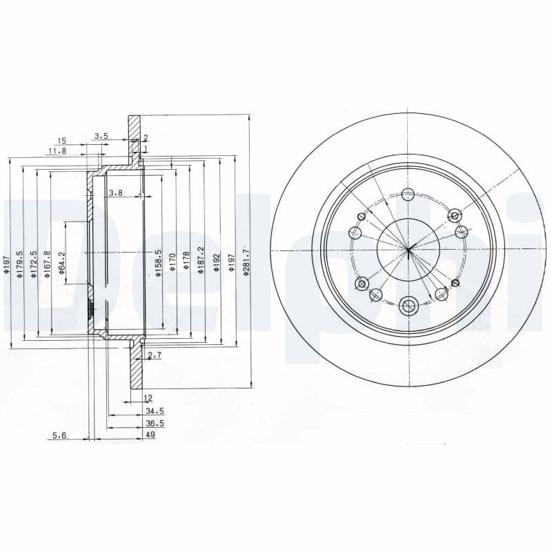 Disc frana DELPHI BG3797