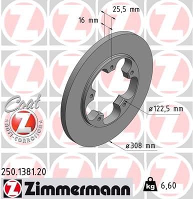 Disc frana ZIMMERMANN COAT Z 250.1381.20