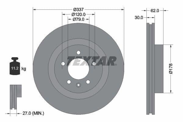 Disc frana TEXTAR PRO 92134603