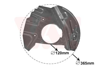 protectie stropire,disc frana VAN WEZEL 0685371