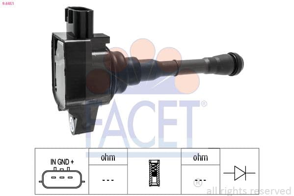 bobina de inductie FACET OE Equivalent 9.6451