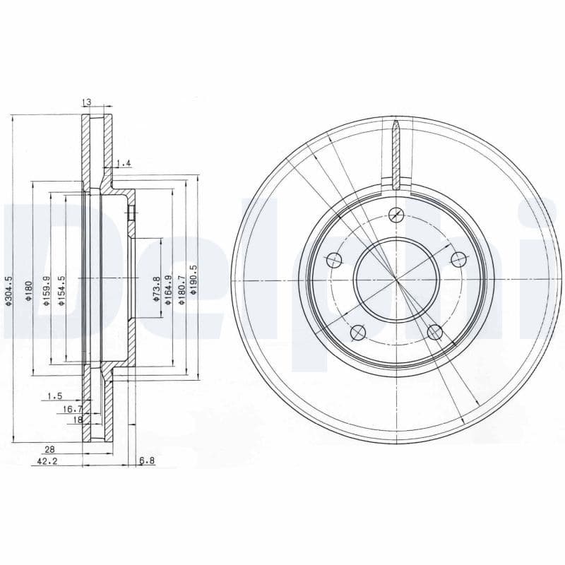 Disc frana DELPHI BG3547