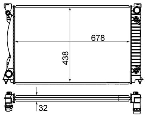 Radiator, racire motor MAHLE BEHR CR 842 000S