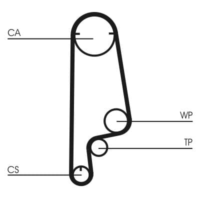 Curea de distributie CONTINENTAL CTAM CT546