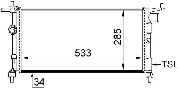 Radiator, racire motor MAHLE BEHR CR 268 000S