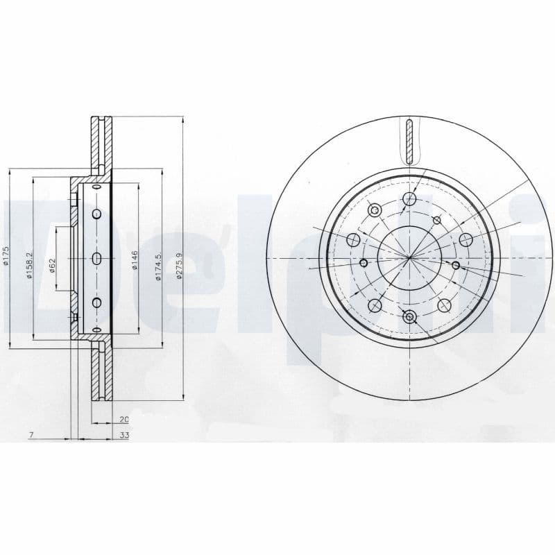 Disc frana DELPHI BG4208