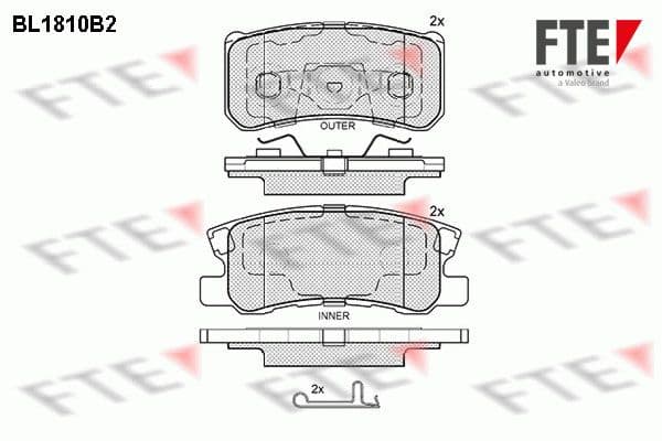 set placute frana,frana disc FTE 9010387