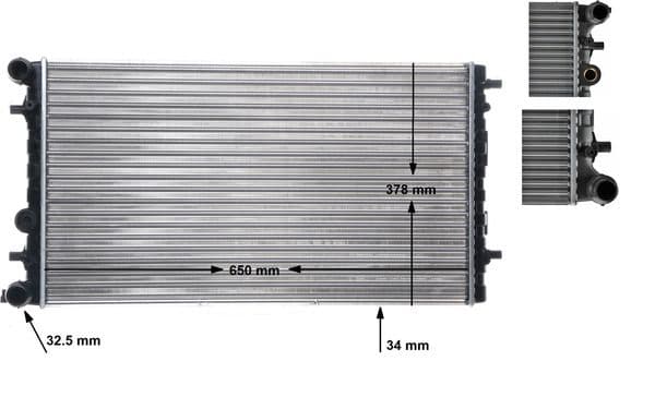 Radiator, racire motor MAHLE BEHR CR 477 001S