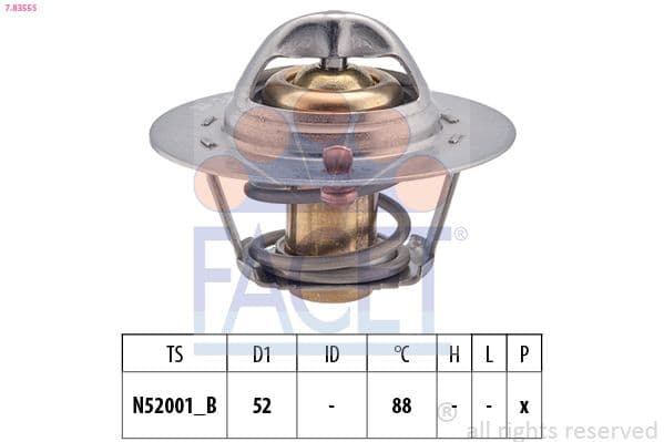 termostat,lichid racire FACET Made in Italy - OE Equivalent 7.8355S