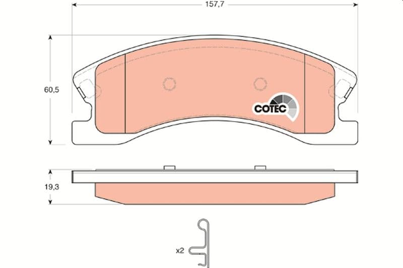 set placute frana,frana disc TRW COTEC GDB4133