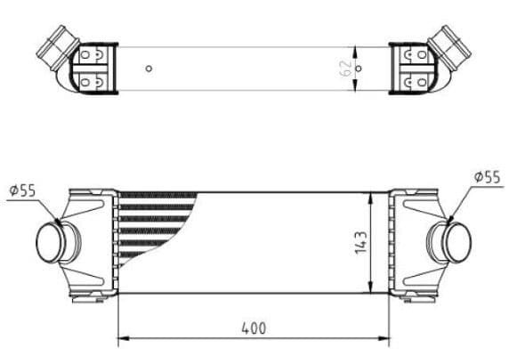 Intercooler, compresor MTR 13054764