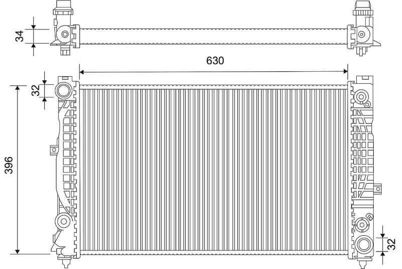 Radiator, racire motor VALEO 735159