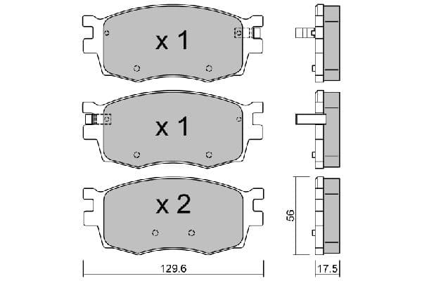 set placute frana,frana disc AISIN BPHY-1004