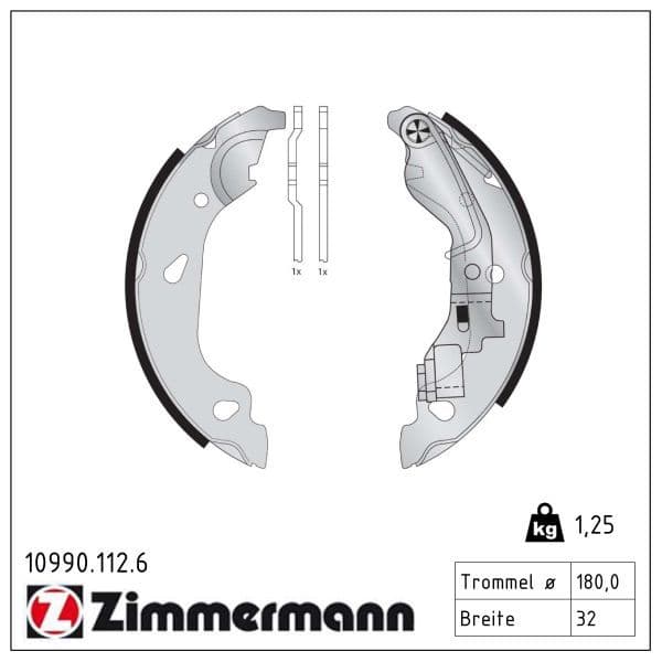 Set saboti frana ZIMMERMANN 10990.112.6