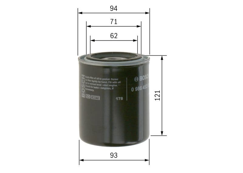 Filtru ulei BOSCH 0 986 452 005