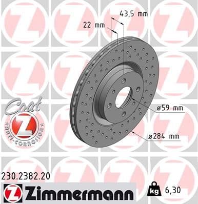 Disc frana ZIMMERMANN COAT Z 230.2382.20