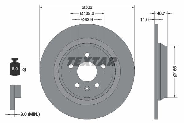 Disc frana TEXTAR PRO 92162903