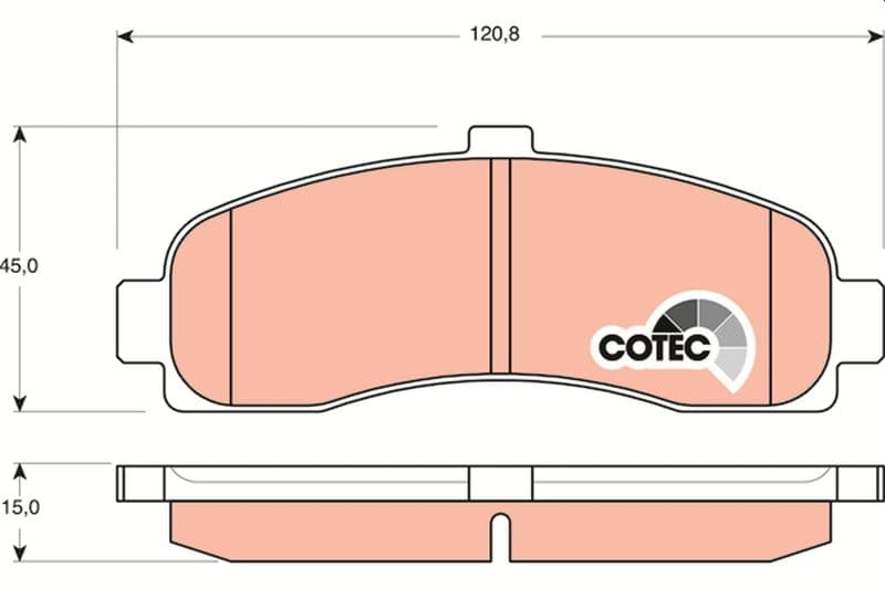 set placute frana,frana disc TRW COTEC GDB1059