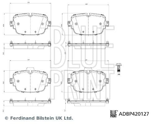 set placute frana,frana disc BLUE PRINT ADBP420127