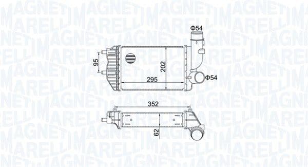 Intercooler, compresor MAGNETI MARELLI 351319205000