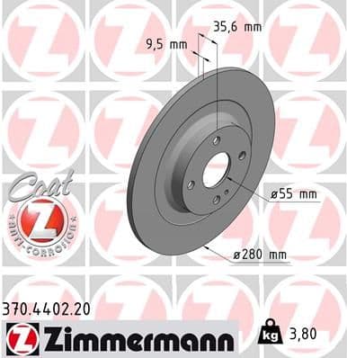 Disc frana ZIMMERMANN COAT Z 370.4402.20