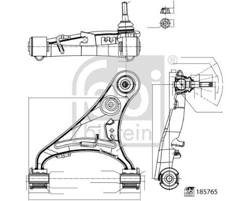 Brat, suspensie roata FEBI BILSTEIN 185765