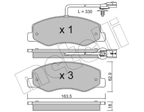 set placute frana,frana disc METELLI 22-0900-0