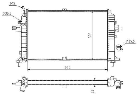 Radiator, racire motor MTR 13054899