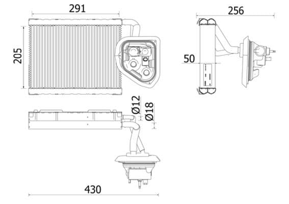 Evaporator, aer conditionat MAHLE BEHR *** PREMIUM LINE *** AE 159 000P