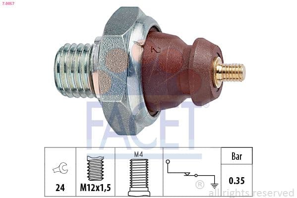 Senzor presiune ulei FACET Made in Italy - OE Equivalent 7.0057