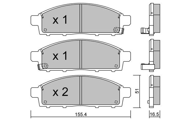 set placute frana,frana disc AISIN Premium ADVICS by BPMI-1005