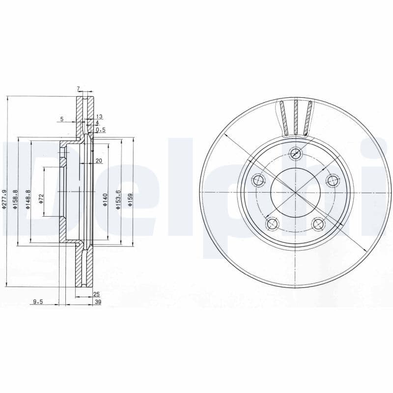 Disc frana DELPHI BG3927