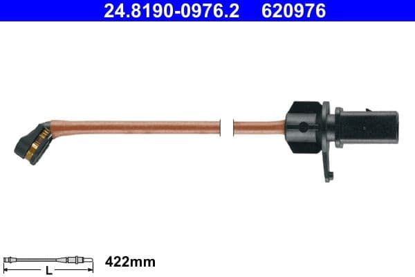 senzor de avertizare,uzura placute de frana ATE 24.8190-0976.2