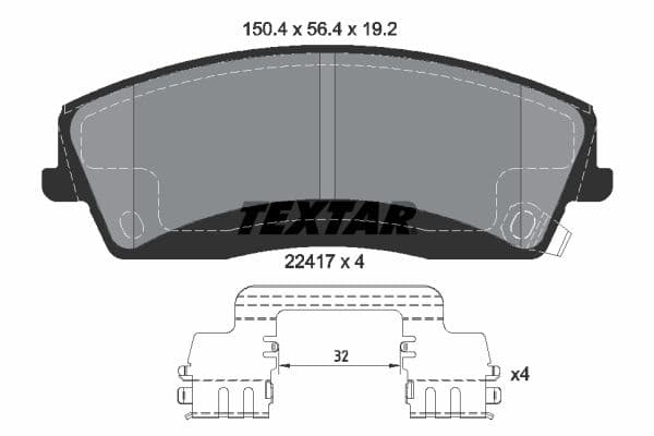 set placute frana,frana disc TEXTAR Q+ 2241701