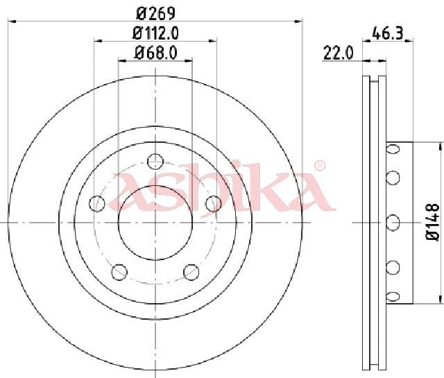 Disc frana ASHIKA 61-00-0913