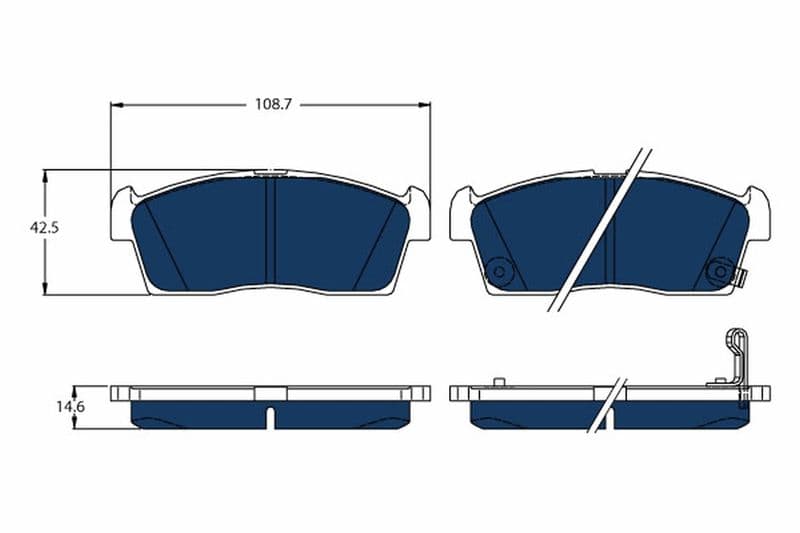 set placute frana,frana disc TRW ELECTRIC BLUE GDB1940BTE