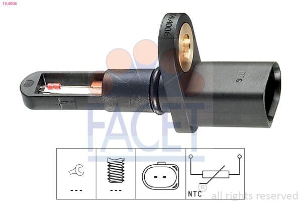 senzor,temperatura aer admisie FACET Made in Italy - OE Equivalent 10.4006