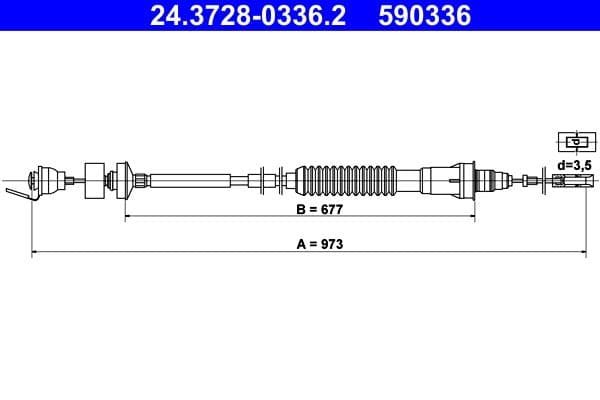 Cablu ambreiaj ATE 24.3728-0336.2
