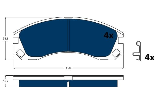 set placute frana,frana disc TRW ELECTRIC BLUE GDB3200BTE